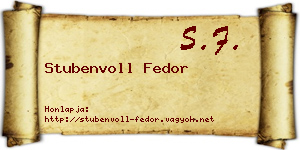 Stubenvoll Fedor névjegykártya